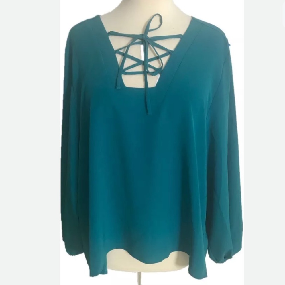 The limited oversized blouse blue large
